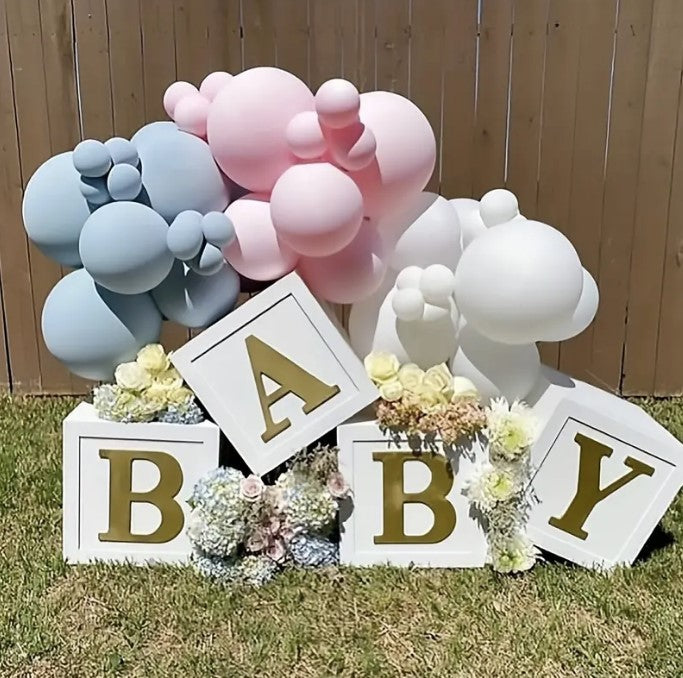 White/Gold Baby Box