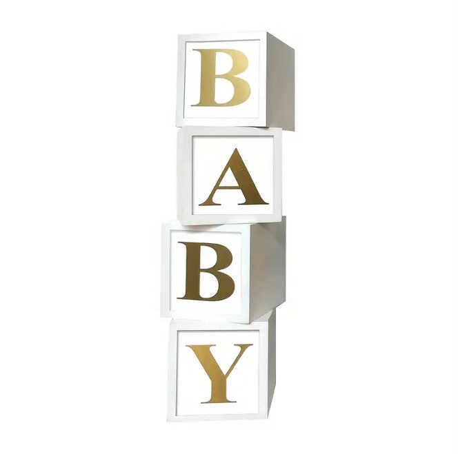 White/Gold Baby Box