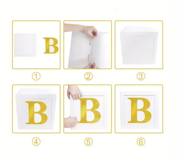 White/Gold Baby Box